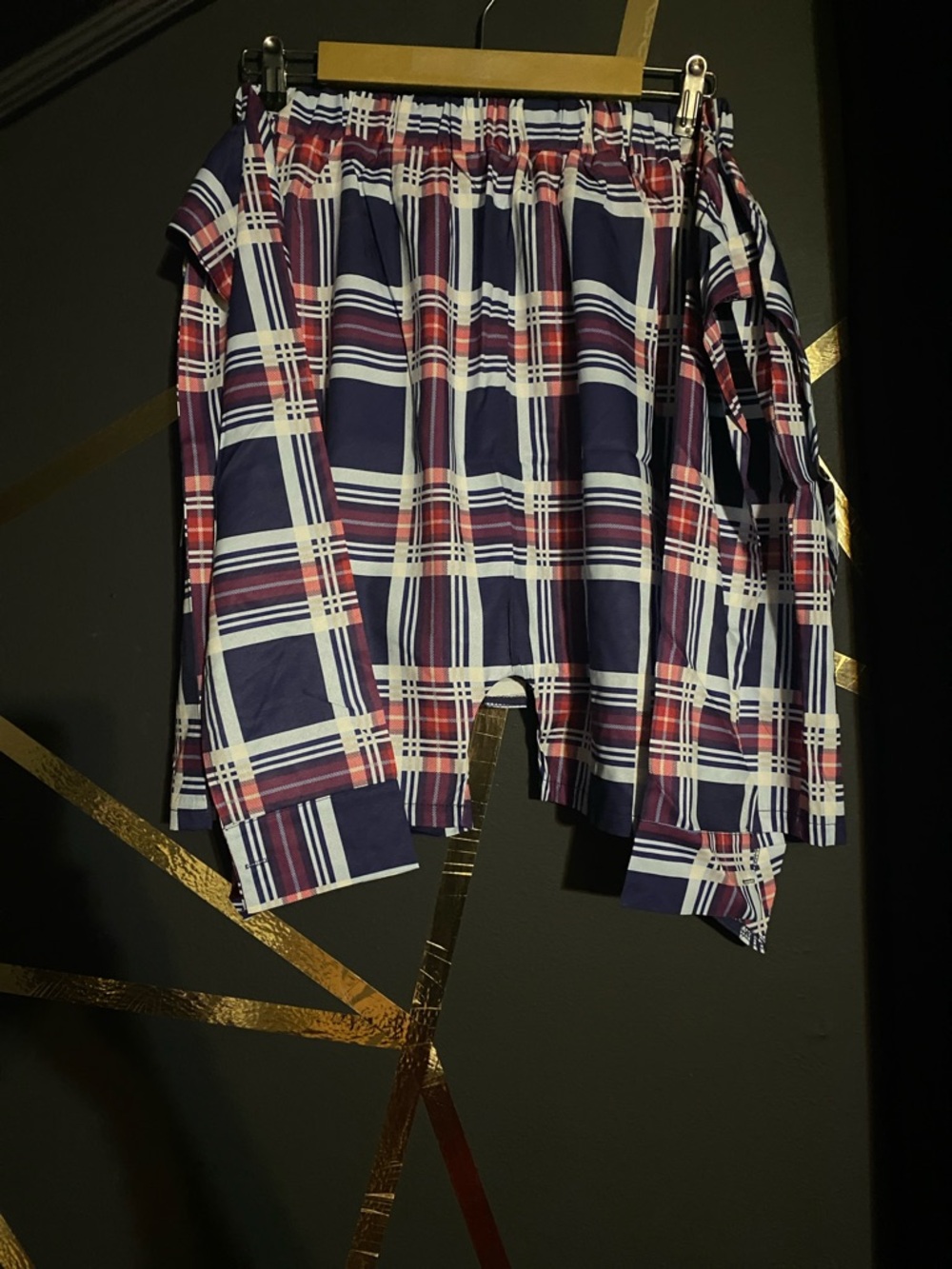 Plaid Wrap Shorts